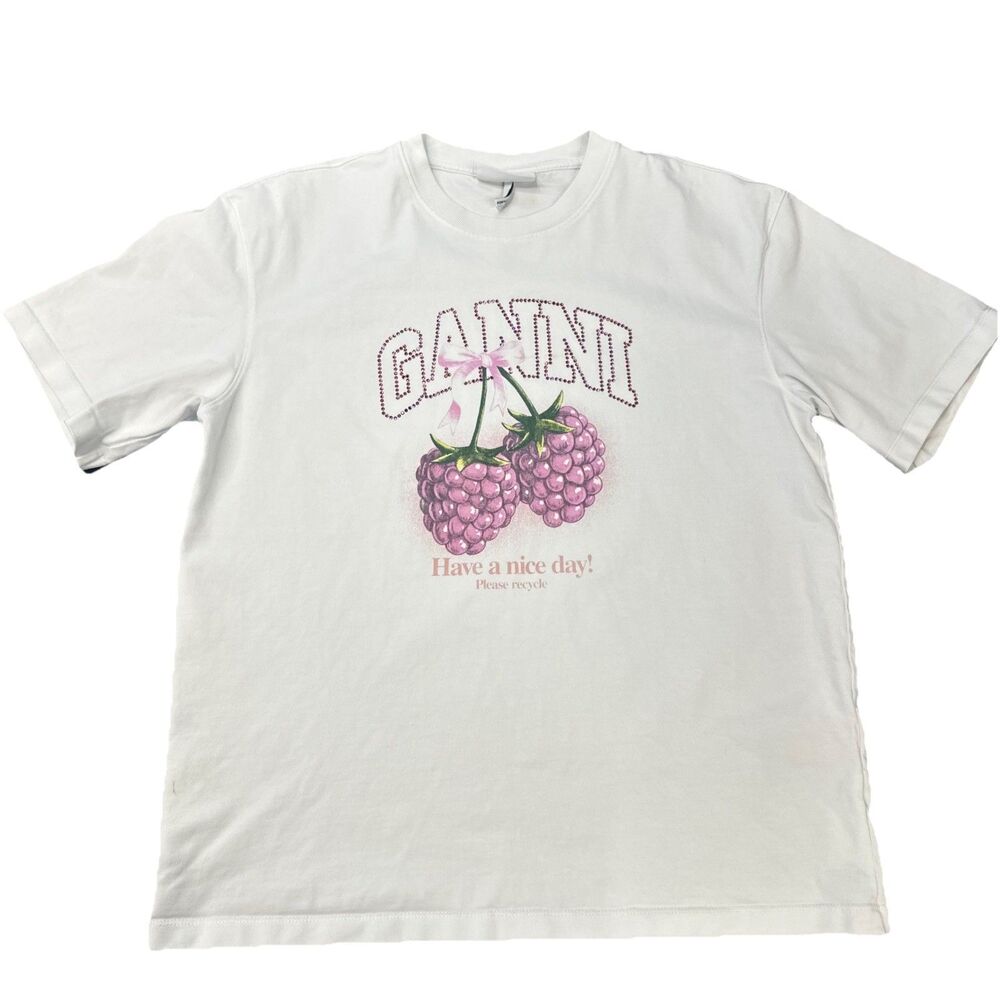 GANNI Raspberry Graphic Tee - Picture 2 of 6